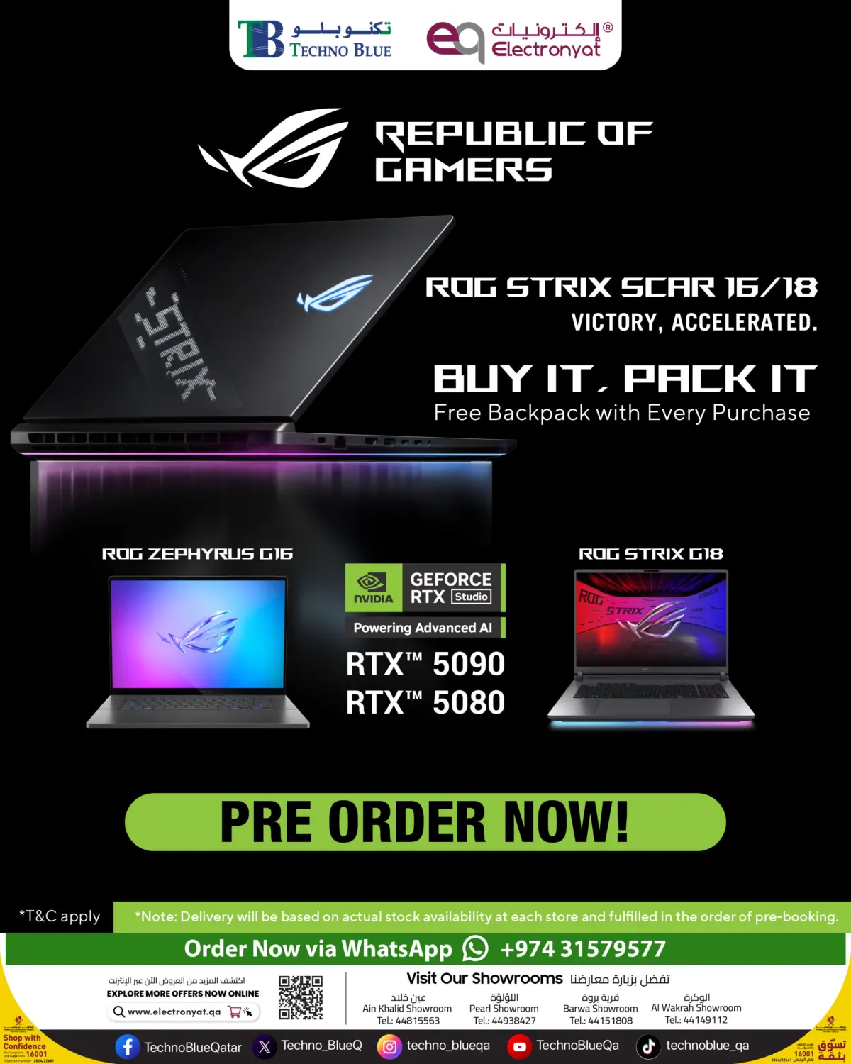 صفحة رقم 1 من ASUS ROG STRIX SCAR PREORDER في تكنو بلو