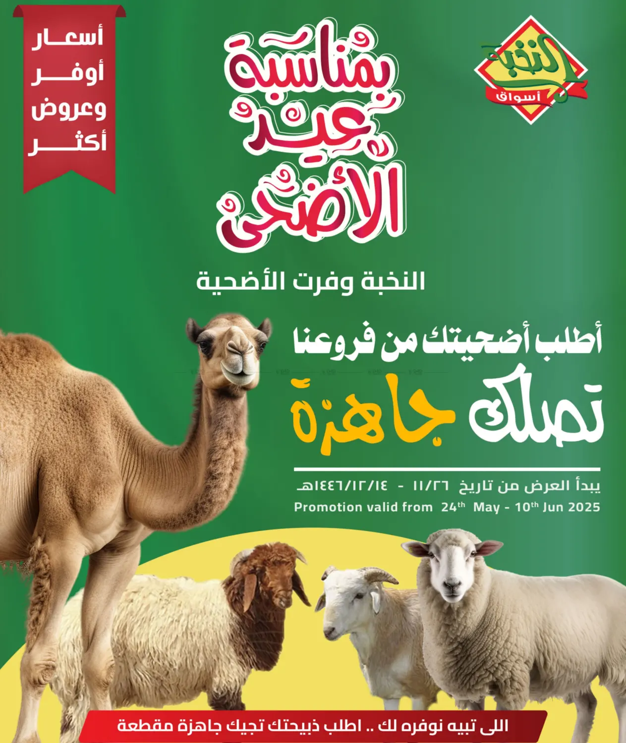 صفحة رقم 1 من النخبة وفرت الأضحية في أسواق النخبة