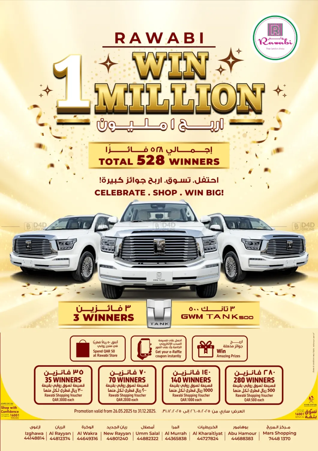 صفحة رقم 1 من اربح ١ مليون في روابي هايبرماركت