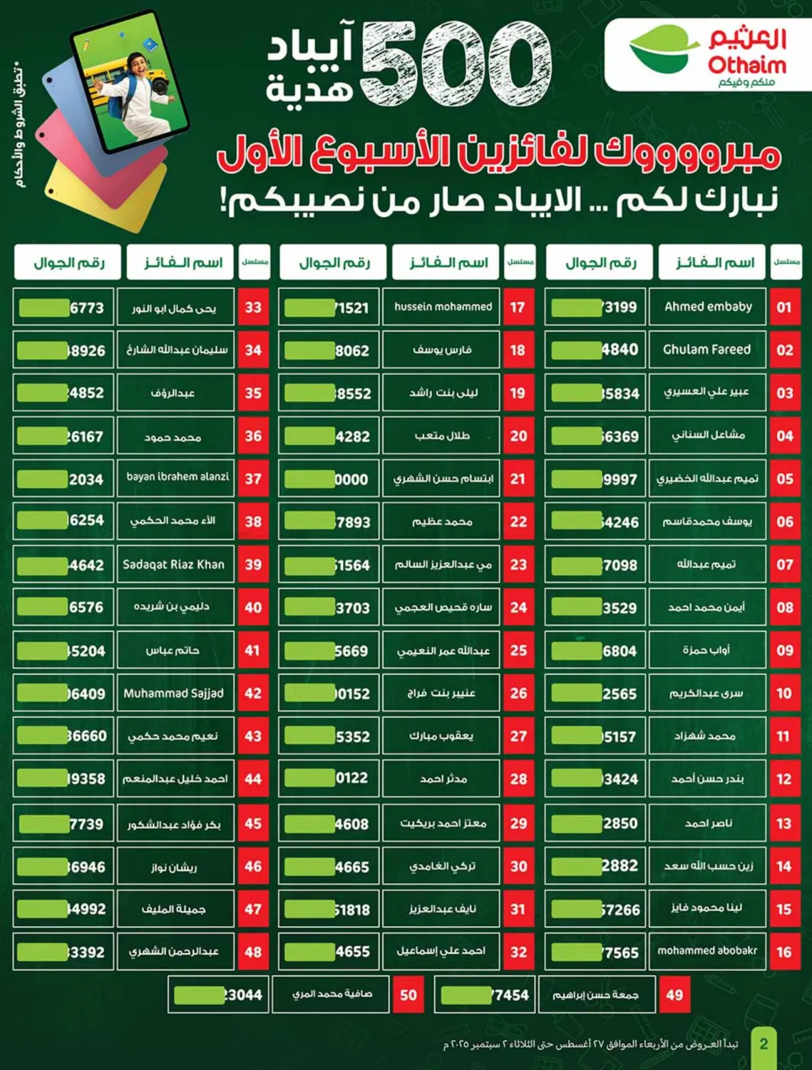 صفحة رقم 2 من مدرسة التوفير في أسواق عبد الله العثيم