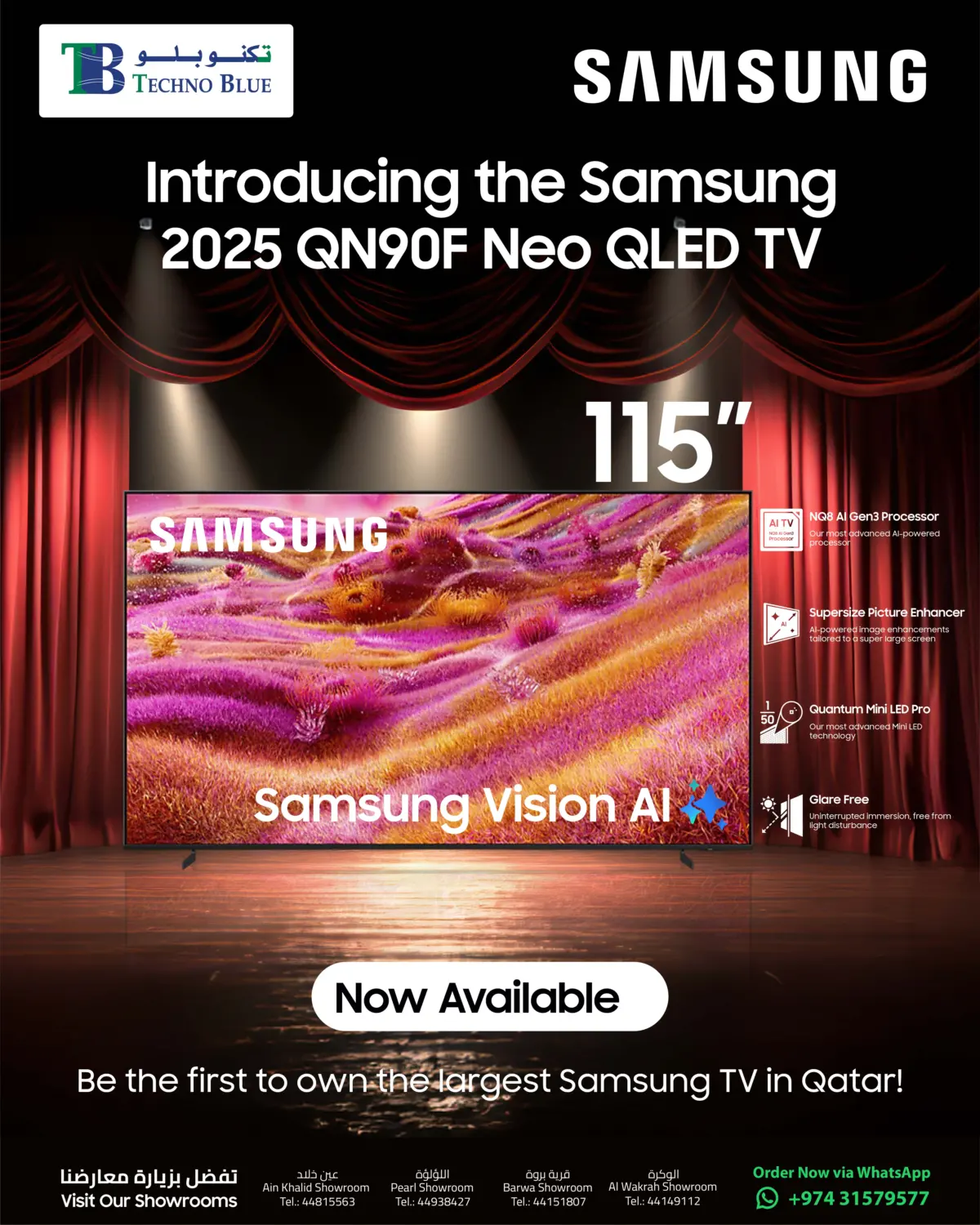 صفحة رقم 1 من Pre-Order Samsung 115" Neo QLED QN90F 4K Vision AI Smart TV! في تكنو بلو